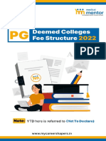 PG Deemed Colleges Fees 2022