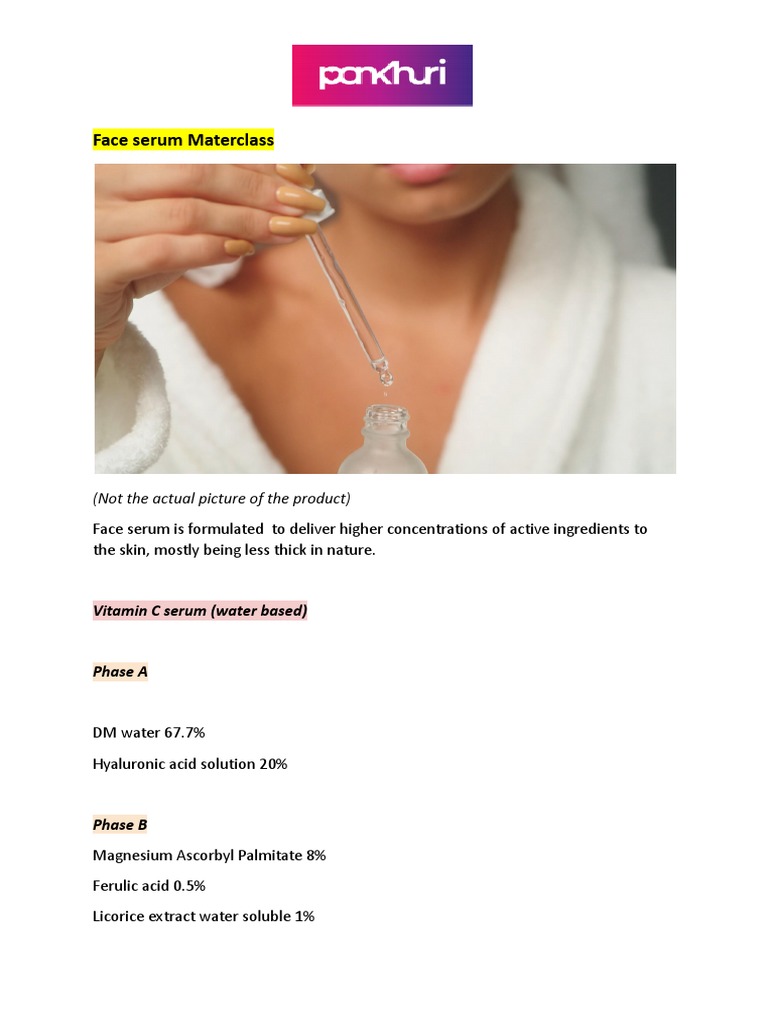 Face Serum Formulation Guide | PDF