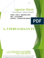 Pengantar Bisnis: Nama: Yogi S. Simanullang NIM: 7223510009 Matkul: Pengantar Bisnis