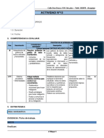 Actividad N°13: 1.1. Grado y Sección: 4TO GRADO 1.2. Profesor (A) : 1.3. Duración: 1.4. Fecha