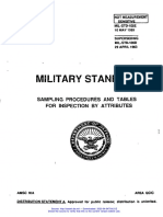 Military' Standard: Sampling Procedures AND Tables FOR Inspection by Aitributes
