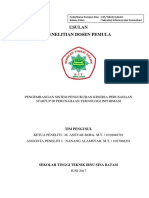 Usulan Penelitian Dosen Pemula: Pengembangan Sistem Pengukuran Kinerja Perusahaan Di Perusahaan Teknologi Informasi