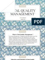Total Quality Management: By: Zaria Mohammed Class: Mob Teacher: Ms. Lee Leighann Jerome