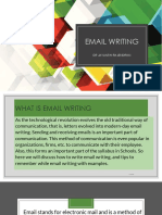 Email Writing: DR Jayanthi Rajendran