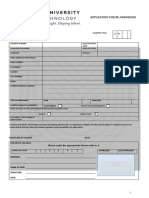 Application For Re-Admission: Faculty Stamp