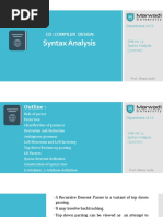 Syntax Analysis: CD: Compiler Design