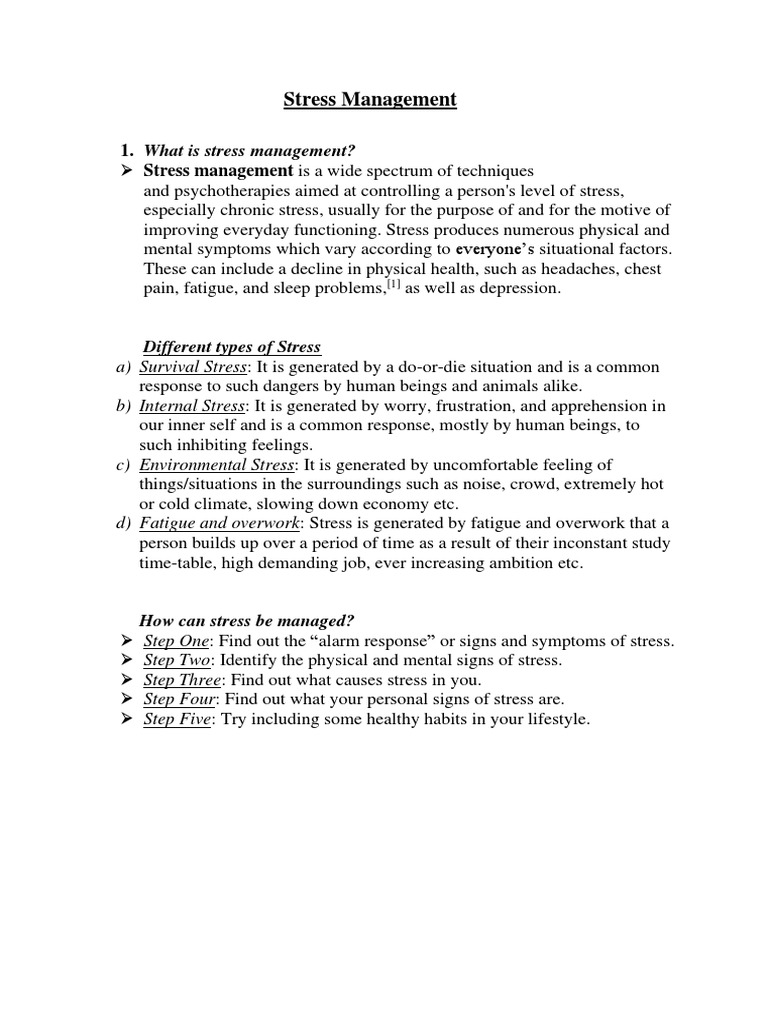 Stress Management and Emotional Intelligence | PDF | Emotional ...