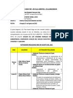 Informe Mes de Agosto 2