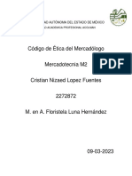 Código de Ética Del Mercadólogo: Universidad Autónoma Del Estado de México