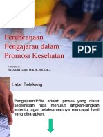Perencanaan Pengajaran Dalam Promosi Kesehatan: Ns. Abdul Gowi, M.Kep., SP - Kep.J