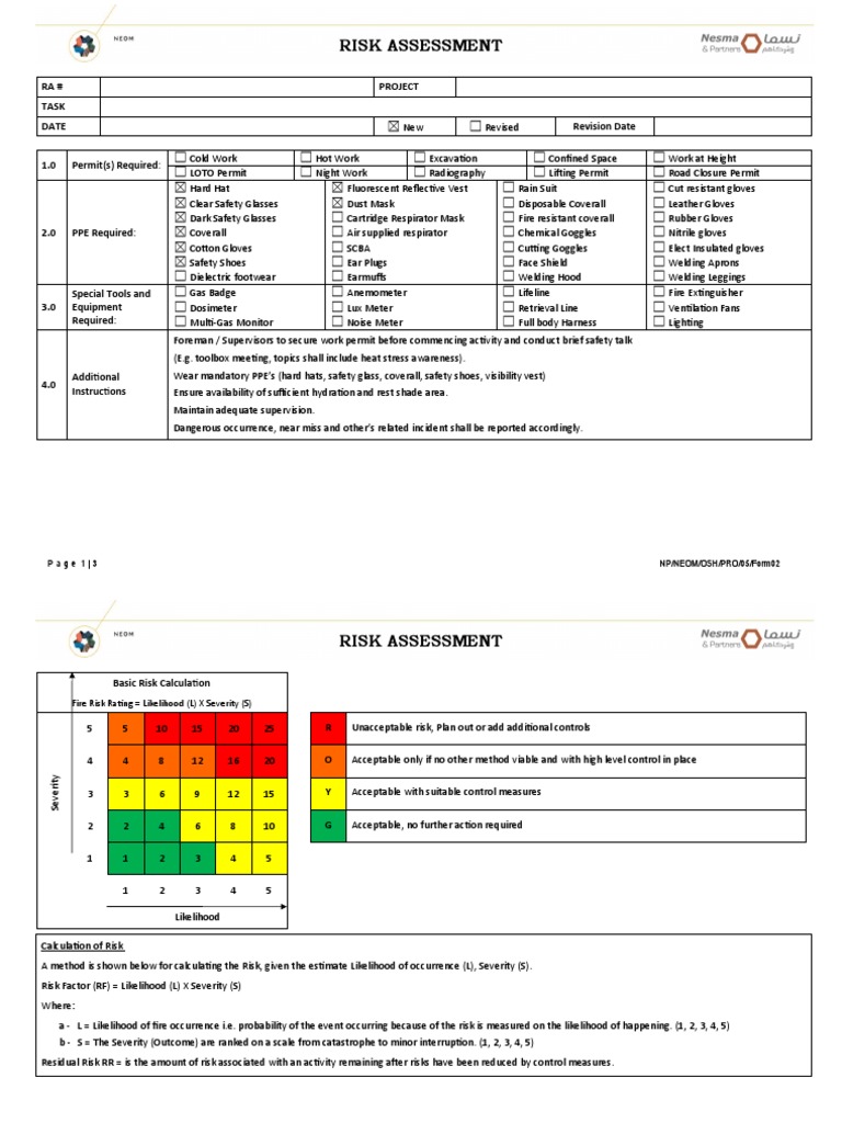 Risk Assessment Documentation Guide | PDF | Risk | Personal Protective ...