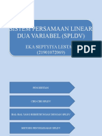 Sistem Persamaan Linear Dua Variabel (SPLDV)