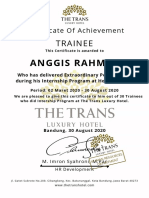 Anggis Rahmat sertifikat the