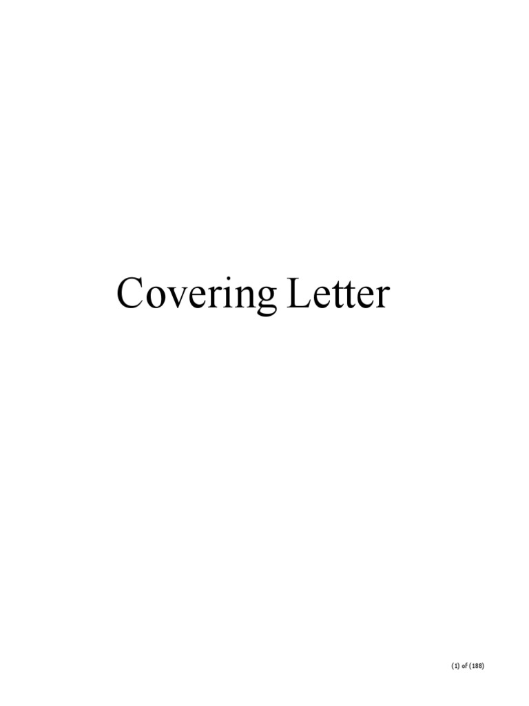 Covering Letter, PDF, Vocabulary