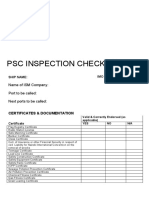 PSC Checklist For Tokyo Mou Area