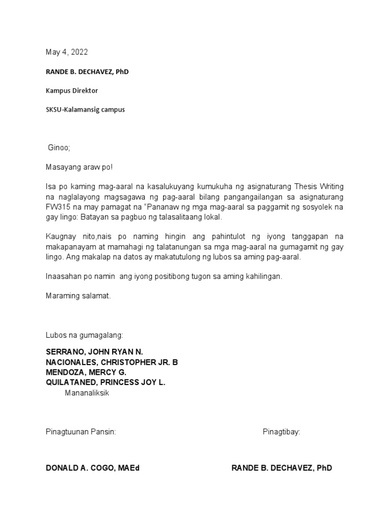 Rande B. Dechavez, PHD | PDF