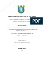 Universidad Tecnológica de Los Andes: Facultad de Ciencias Juridicas, Contables Y Sociales