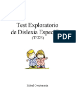 Test Exploratorio de Dislexia Específica: (TEDE)