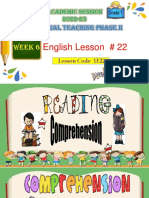 1E22, Reading Comprehension