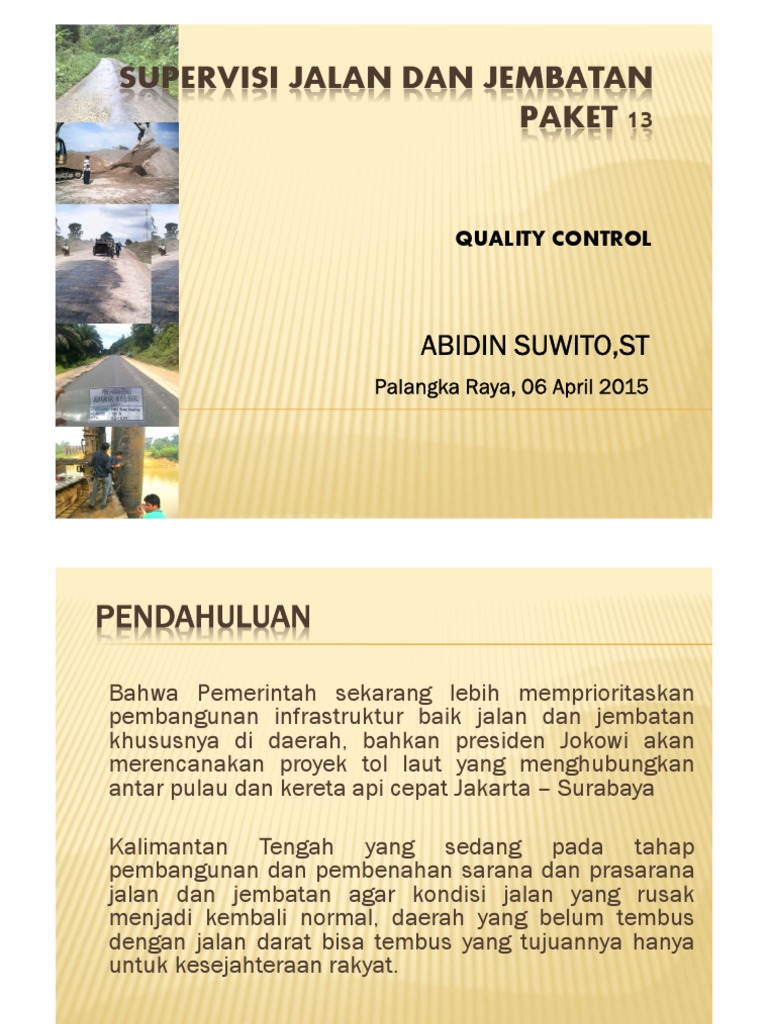 Supervisi Infrastruktur Kalteng | PDF | Teknologi & Rekayasa
