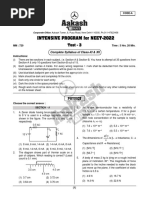 Intensive Program For Neet-2022: Test - 3