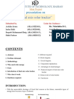 Presentation On: "Dual Axis Solar Tracker"