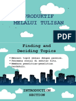 Produktif Melalui Tulisan