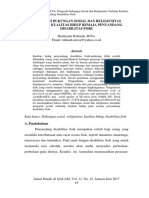 Pengaruh Dukungan Sosial Dan Religiusitas Terhadap Kualitas Hidup Remaja Penyandang Disabilitas Fisik