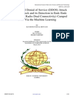 The Distributed Denial of Service (DDOS) Attack Using Shell-Shock and Its Detection in Endc Endc (E-UTran New Radio Dual Connectivity) Camped Cells Via The Machine Learning