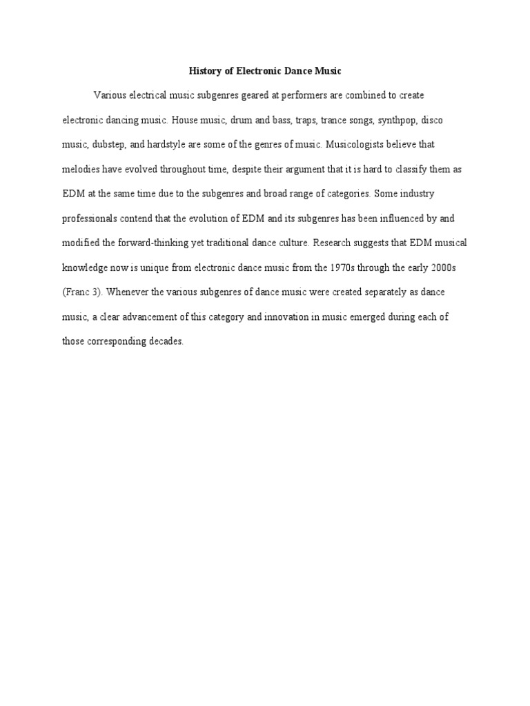 History of Electronic Dance Music PDF