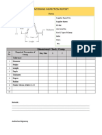 Pre Dispatch Report-Clamp