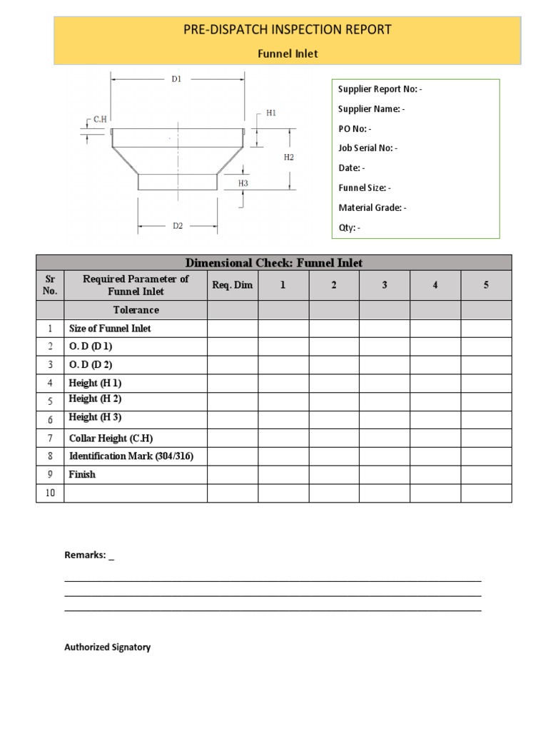 (10) PredispatchInspection Report of Funnel Inlet PDF