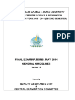 Kingdom of Saudi Arabia:: Jazan University: Final Examinations, May 2014