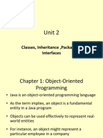 Unit 2: Classes, Inheritance, Packages & Interfaces