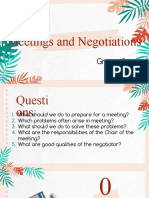 G3 - Meetings and Negotiations