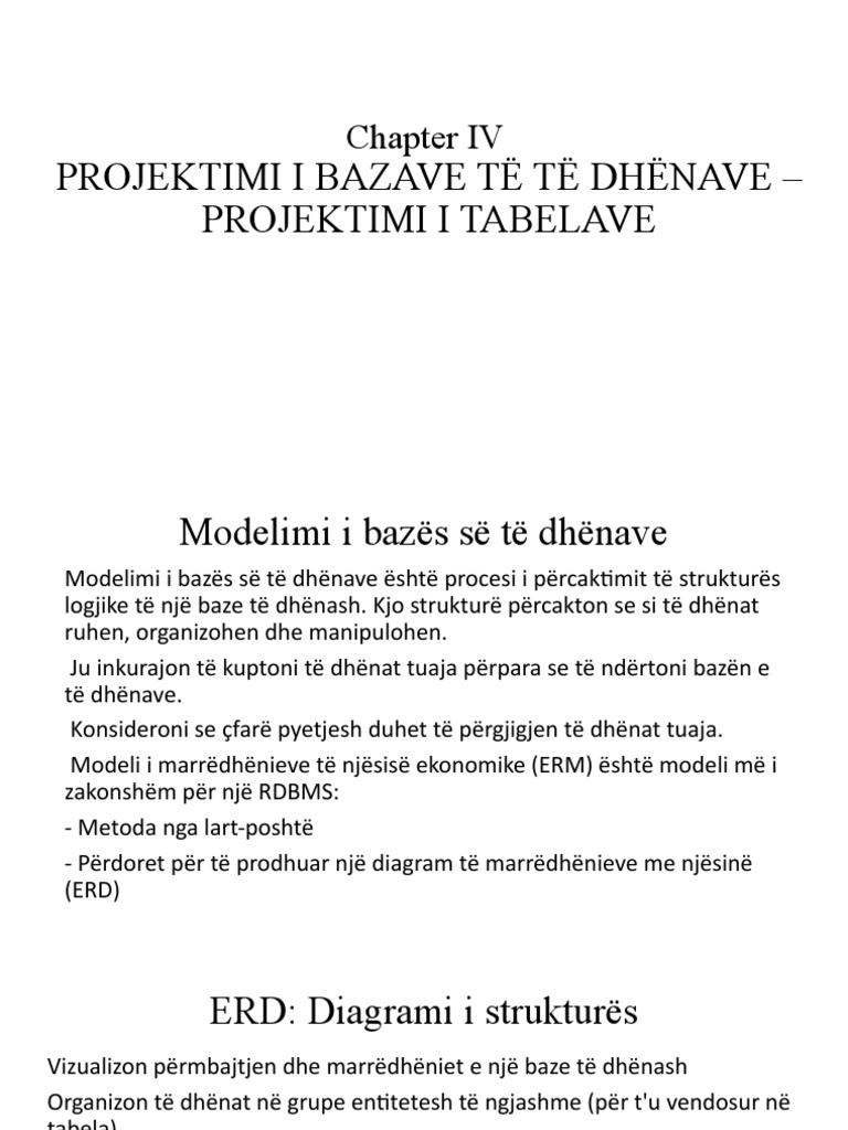 Chapter IV DataModeling | PDF