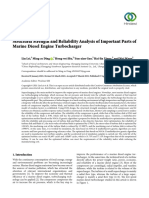 Research Article: Structural Strength and Reliability Analysis of Important Parts of Marine Diesel Engine Turbocharger