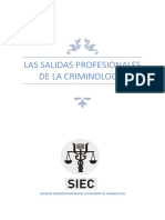 Salidas profesionales de la Criminología: Administración de justicia, consultoría, ámbito penitenciario y seguridad