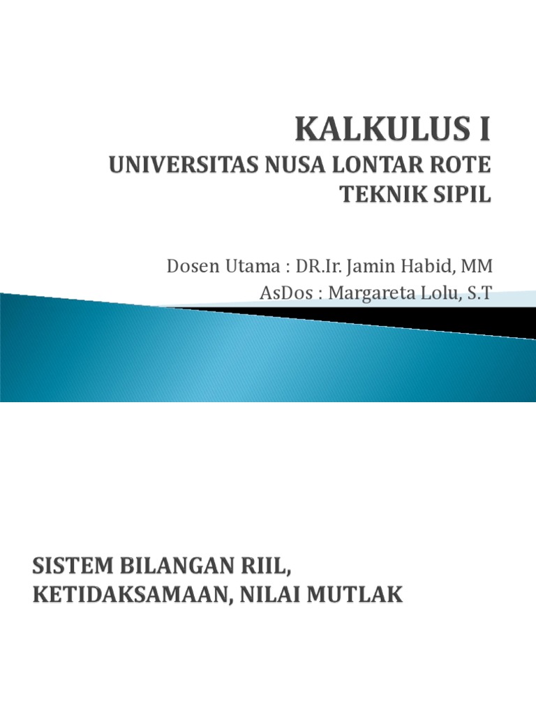 Kalkulus 1 Pertemuan 1 3 Pdf