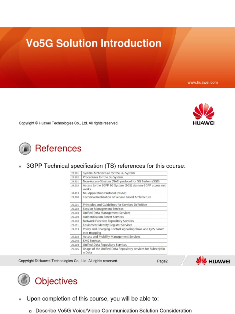 4 Vo5G Solution Introduction ISSUE 1.00 | PDF | Ip Multimedia Subsystem ...