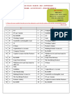 Public Exam - March - 2023 - Answer Key Xii Standard - Accountancy - English Medium