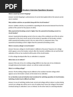 Circuit Breakers Interview Questions Answers