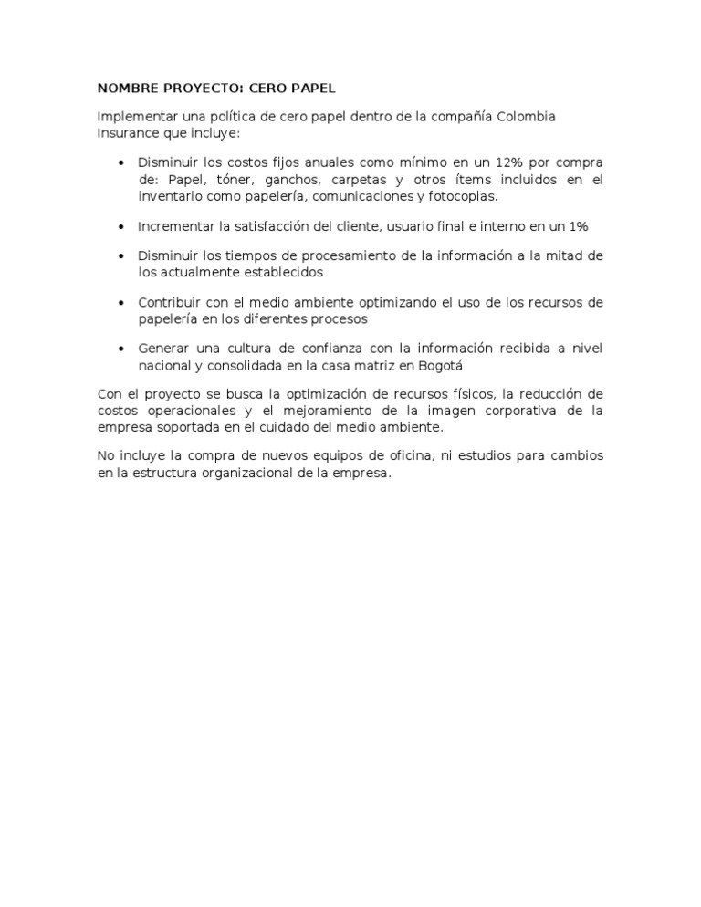 Ejemplo alcance proyecto
