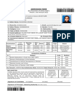 Admission Form: Ma-Pakistan Studies-Part-I (Fresh), 2nd Annual-2022