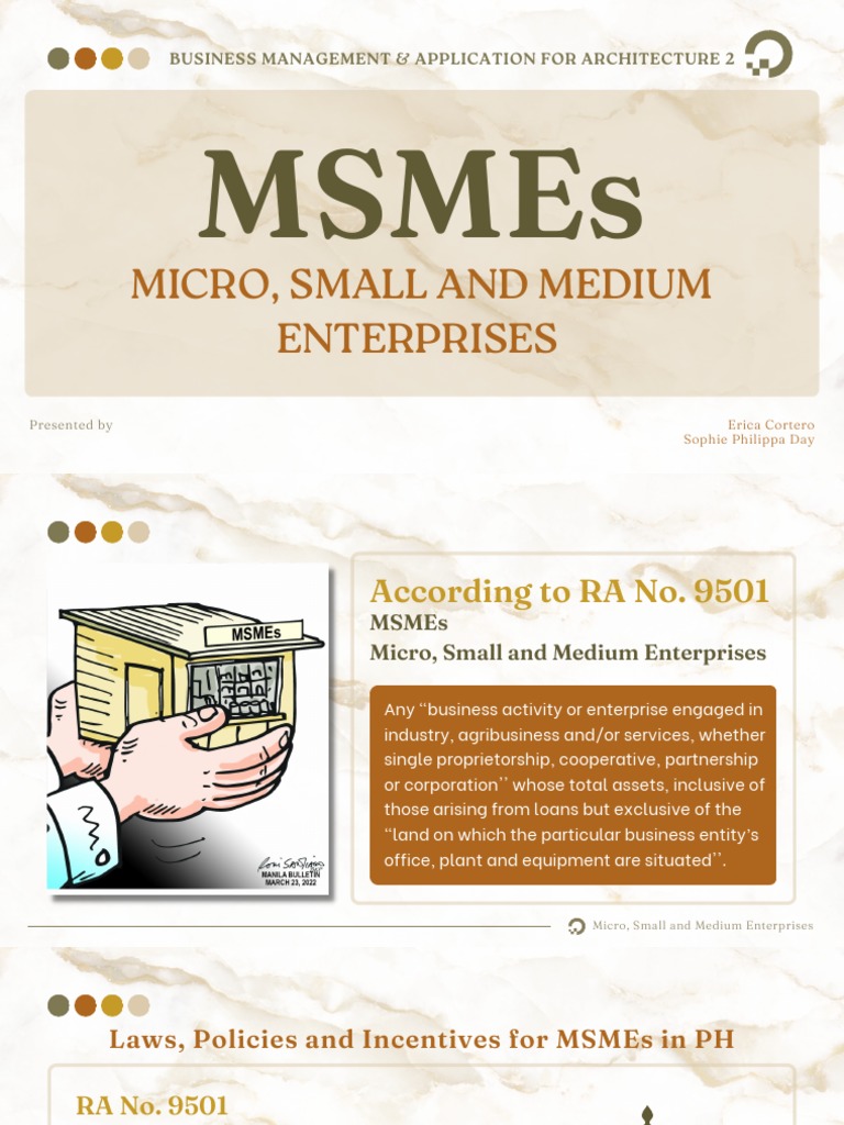 MSMEs - Micro, Small and Medium Enterprises | PDF | Small And Medium ...
