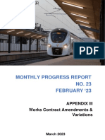 Monthly Works Report Amendments Summary