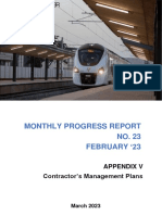 Monthly Progress Report Reviews Subplans and Inspections