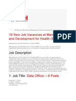 16 New Job Vacancies at Management and Development For Health (MDH)