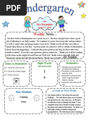 preschool newsletter template 14
