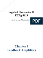 Applied Electronics Ii Eceg-3123: Instructor: Mulugeta G